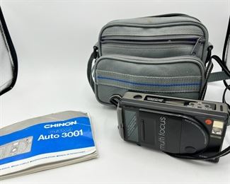 Chinon Multi Focus Auto 3001 Vintage Camera With Case
