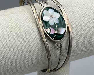 Mexican Sterling Flower Bracelet
