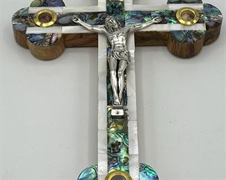 Stunning Mother Of Pearl Wall Cross

