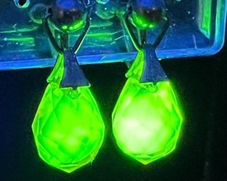 UV Reactive Pair Of Dangle Earrings
