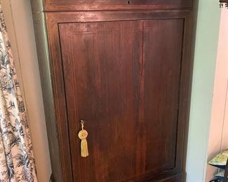 Black marble top as is. Satinwood.