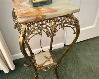 Table/plant stand with marble
