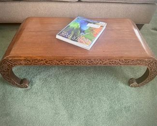 Carved Asian coffee table