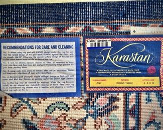 Blue Karastan area rug 8 x 12