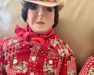 Vintage Ronald  and Nancy Reagan dolls (another version of Ronald gifted to White House)