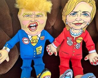 Donald Trump and Hillary Clinton dolls from 2016 election