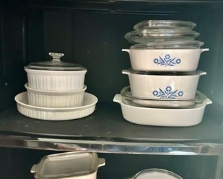 Vintage Corning “Cornflower” casserole baking dishes