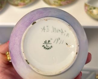Antique Limoges china - violets