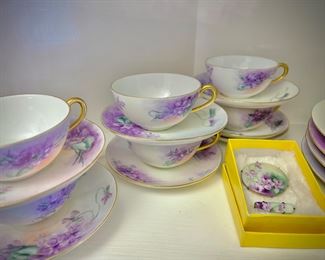 Antique Limoges china - violets