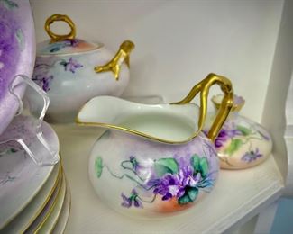 Antique Limoges china - violets