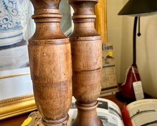 Pair of vintage wood salt & pepper from Italy