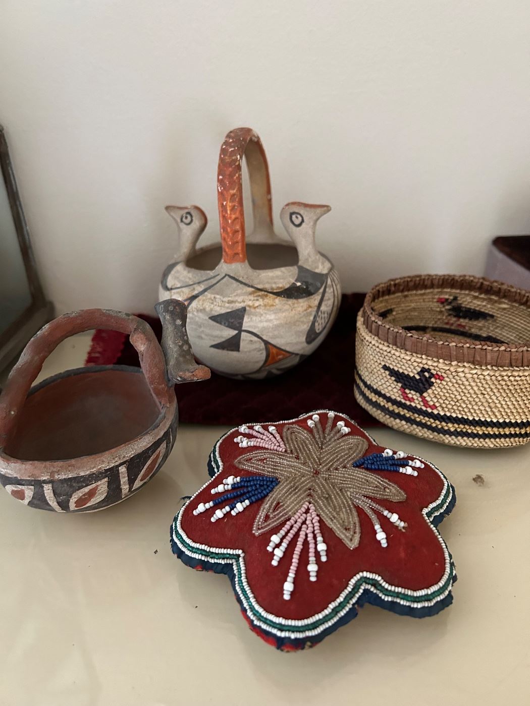Vintage Iroquois beadwork, pottery…