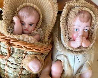 Antique wax baby doll candy containers 