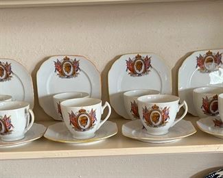 King Edward Coronation Commemorative Cup and Saucer - set of 12