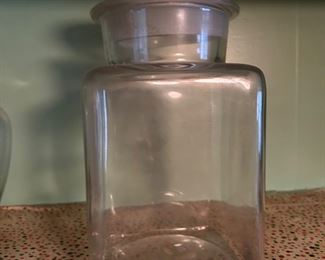 Antique Glass Store Counter Display Jar