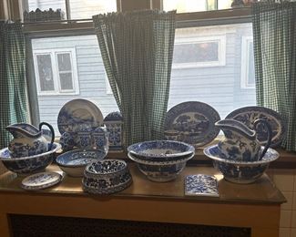 Vintage Reproduction Victoria Ware Flow Blue Ironstone Chinoiserie ...
