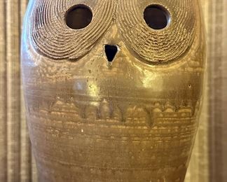 Art Pottery Owl Vase