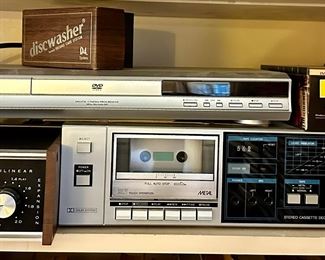 Toshiba DVD Player (top), DBX117 Decilinear (bottom left) & Sanyo Tape Deck (bottom right)