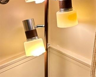 Standing MCM Floor Lamp with Three Adjustable Lights