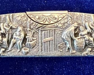 Vintage Repousse Silver Plate Comb (Denmark)