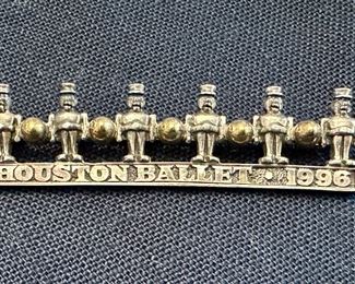 1998 Houston Ballet Lagos Pin Sterling Silver and .750
