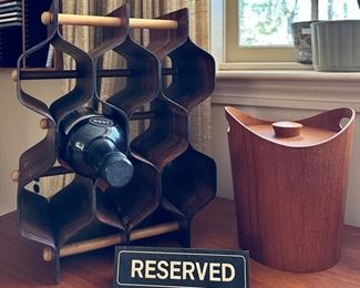 MCM Wine Rack by Torsten Johansson & MCM Rosewood Ice Bucket
