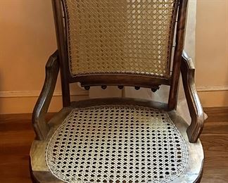 Vintage Oak and Cane Rocker