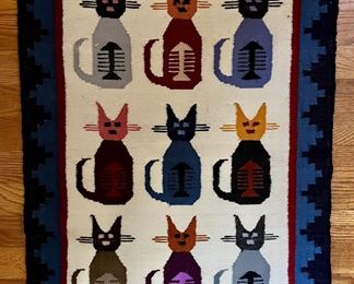 "Cat" Woven Tapestry