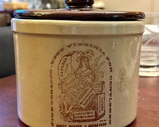 Vintage Best Virginia for Gentlemen Fine Tobacco Stoneware