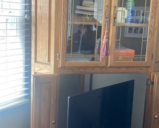 Oak Corner Cabinet,$30