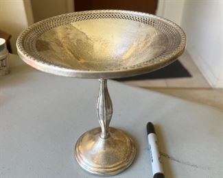 Sterling silver weighted compote 