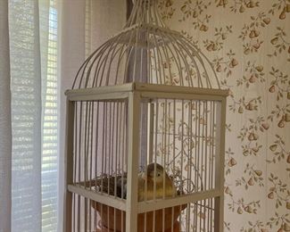 Decorative wood birdcage