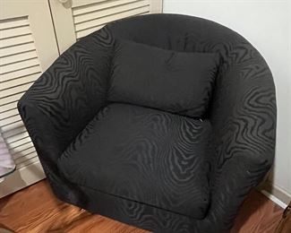 Black upholstered chair