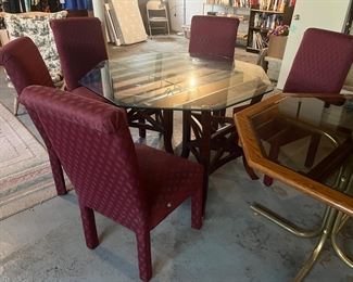 Glass dining table and chairs - sold separately 