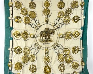 Hermes Paris ÒCuivreries" byFrancoise De La Perriere Silk Scarf