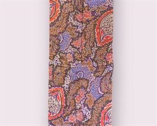 Yves Saint Laurent YSL Floral Patterned along Silk Scarf