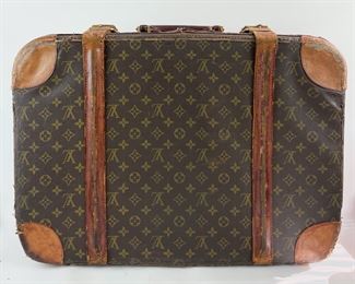 Vintage Louis Vuitton Monogram Leather Large Suit Case 
