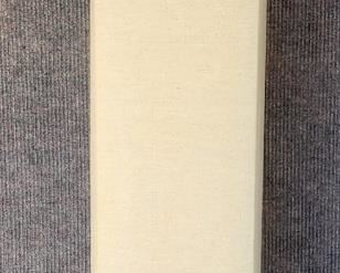 Mid Century Modern Linen Shade & Wood Tall Floor Lamp