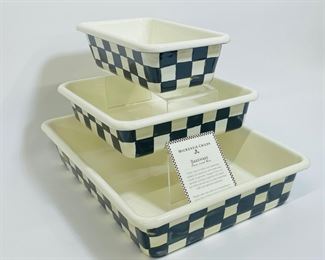 
McKenzie-Child's Bakeware Black and white Checkered Enamel Ware
