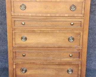 20th Century French Style Tall Chest Brass Pulls
