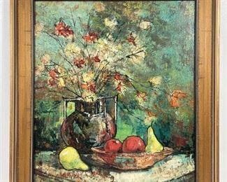 Ray Mixed Media Acrylic Artwork on Canvas. Signed