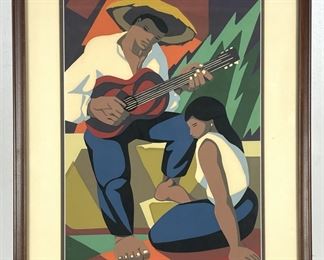 Erikson Signed Screenprint on Paper. Signed. Numbered 27/100