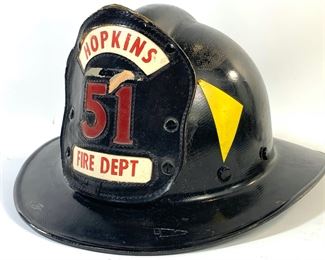 Vintage Hopkins Fire Department #51 Kevlar Firefighter Helmet - 