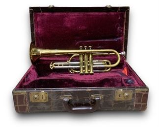 Vintage Rudy Muck Director RM Trumpet Serial #169251 w/ a Faux Alligator Skin Carrying Case! 