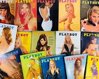 36 Vintage Issues of 1967-1971 Playboy Magazines - Fifteenth Holiday Anniversary Issue,