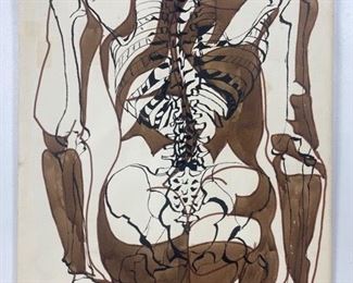 J Ramsen Original Artwork on Paper. Figural Design