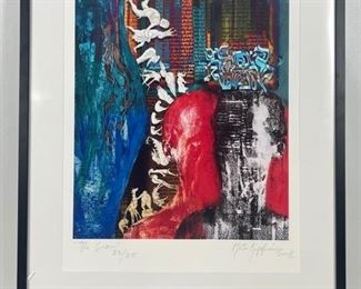 
Mirta Kupferminc Pencil Signed Mixed Media Artist Print on Paper titled The Crown. Numbered 23/25