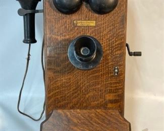 Early Antique Western Electric Wall Mounted Hand Crank Telephone Unit - - Lot 1300

