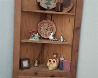 One of several rustic corner cabinets