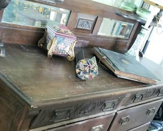 Great vintage statement piece, varnish not in perfect condition so a great candidate for painting or decoupage